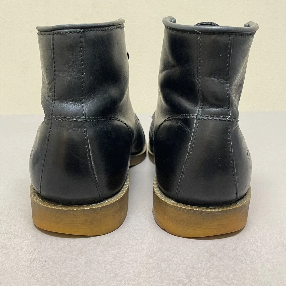 Giant Georgia Dress Boots‎ Men 10.5 W Black Leather Cap Toe Chukka Shoes Lace Up